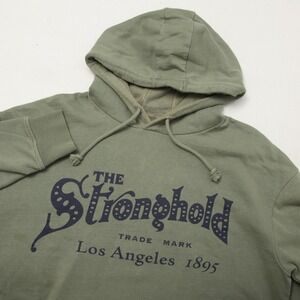 The Stronghold Hoodie Sweatshirt Mens XL Green Los Angeles 1895 Graphic Fleece